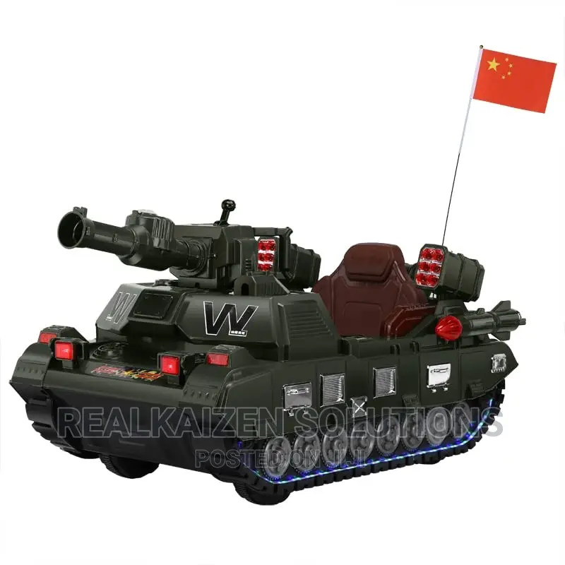 Kid 12V Ride on Electric Car Remote Control Green Army Tank
