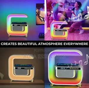 G Shaped Light Wireless Speaker Alarm Clock 15w