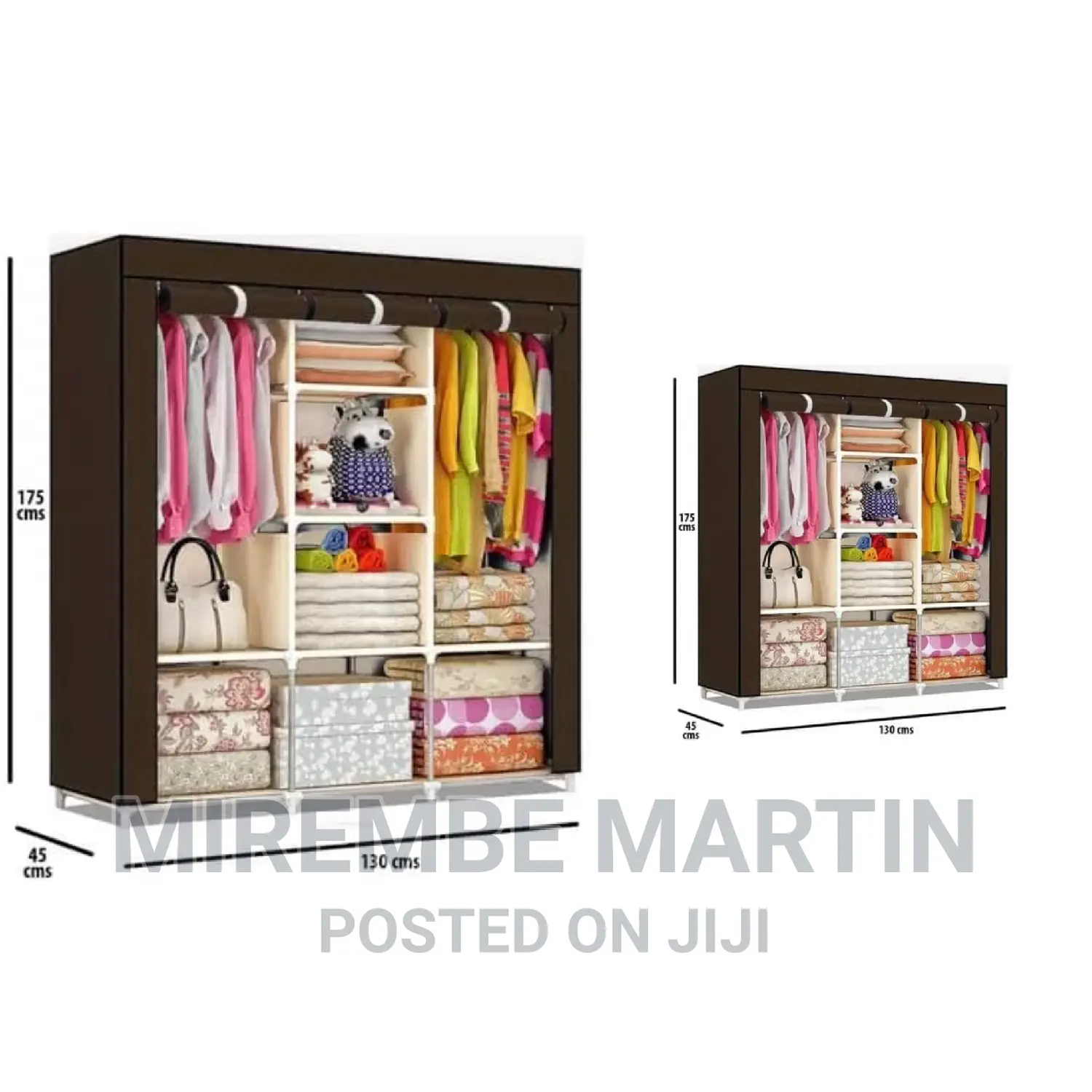 Brown Portable Wardrobe