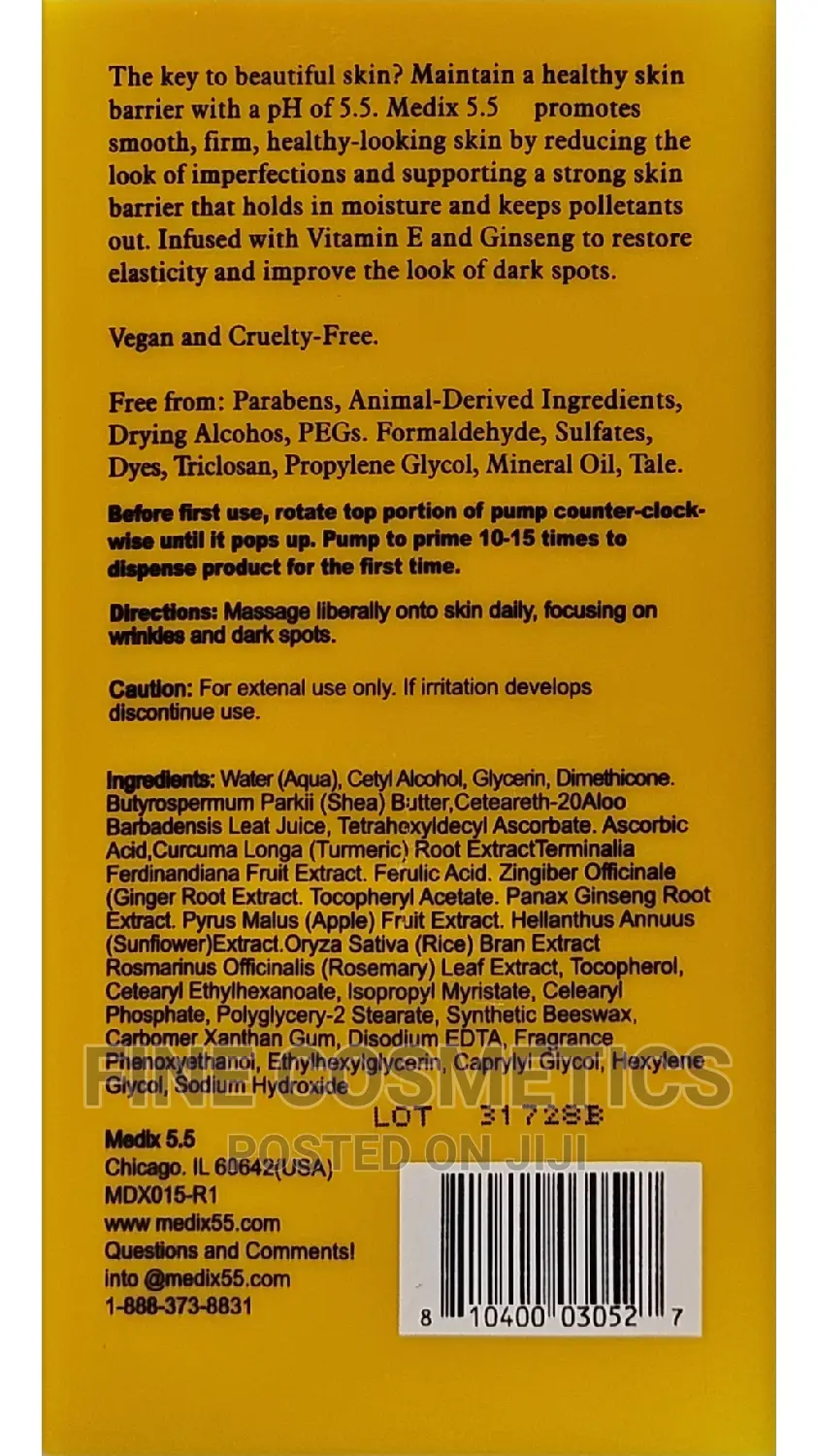 MEDIX 5.5 Vitamin C+E Turmeric Brightening + Firming Lotion