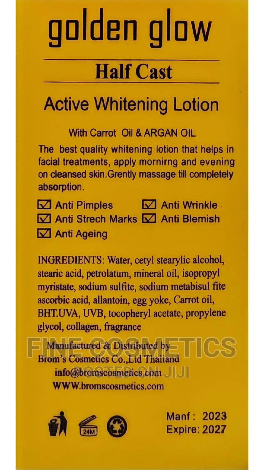 Golden Glow 10days Intensive Half-Cast Whitening Body Lotion