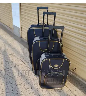 3pc Set Fashion Travel Suitcase Luguage Bag - Black