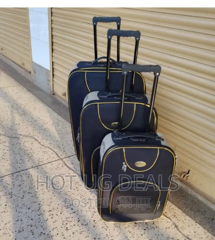 3pc Set Fashion Travel Suitcase Luguage Bag - Black