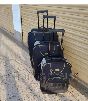 3pc Set Fashion Travel Suitcase Luguage Bag - Black