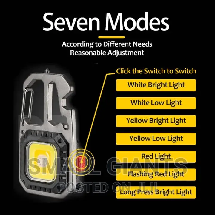 Rechargeable Multifunctional Keychain Light