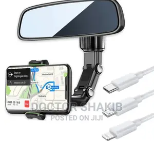 Flexible Rearview Mirror Phone Holder for Cars