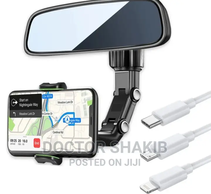 Flexible Rearview Mirror Phone Holder for Cars