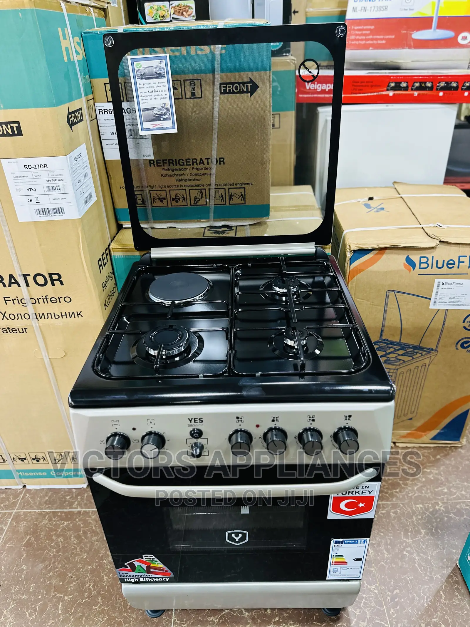 YES COOKER WITH 3gas and 1 Electric 60 by 60 Cm
