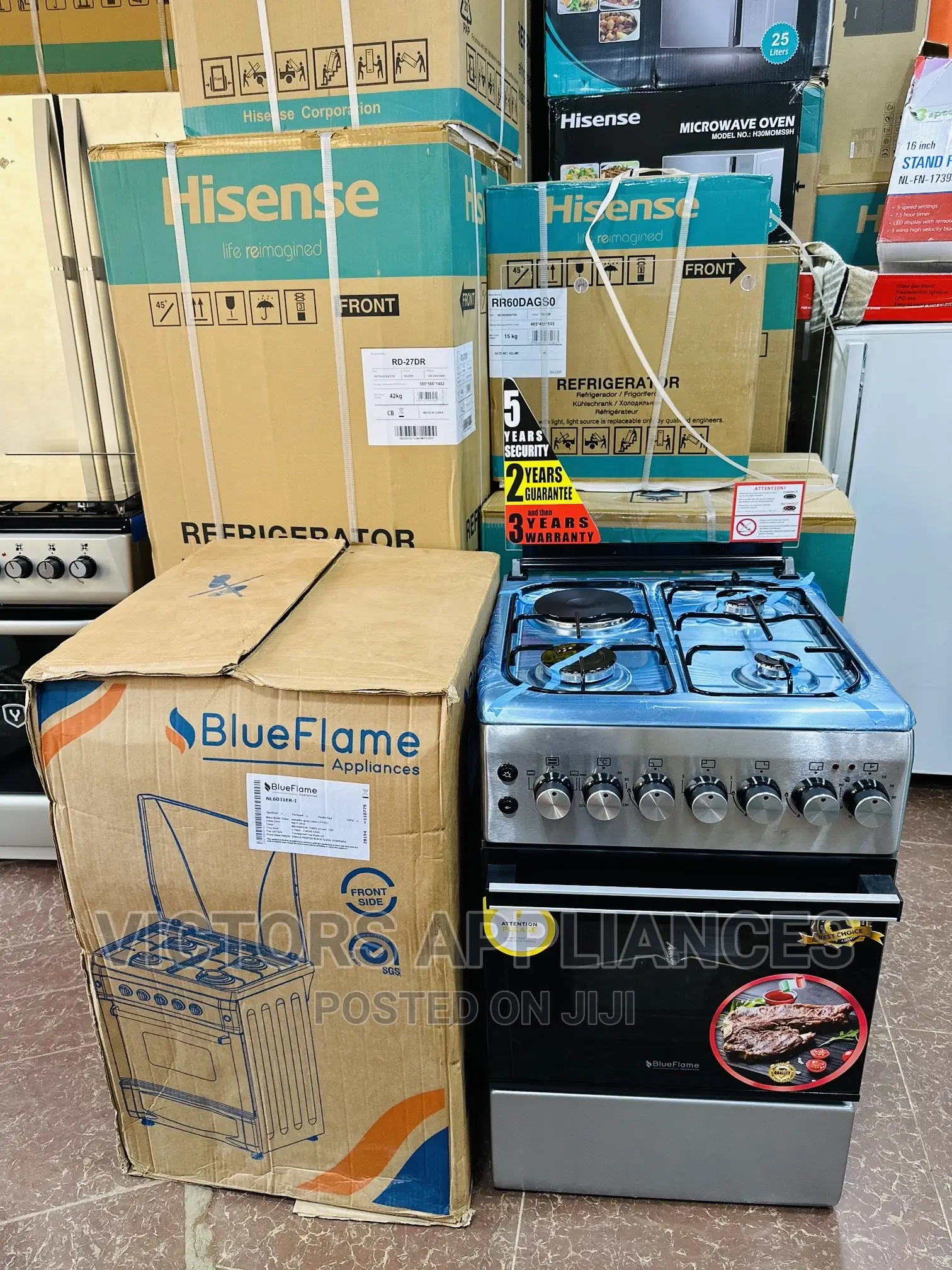 Blueflame Stainless Steel Cooker 3gas 1electric 50x60