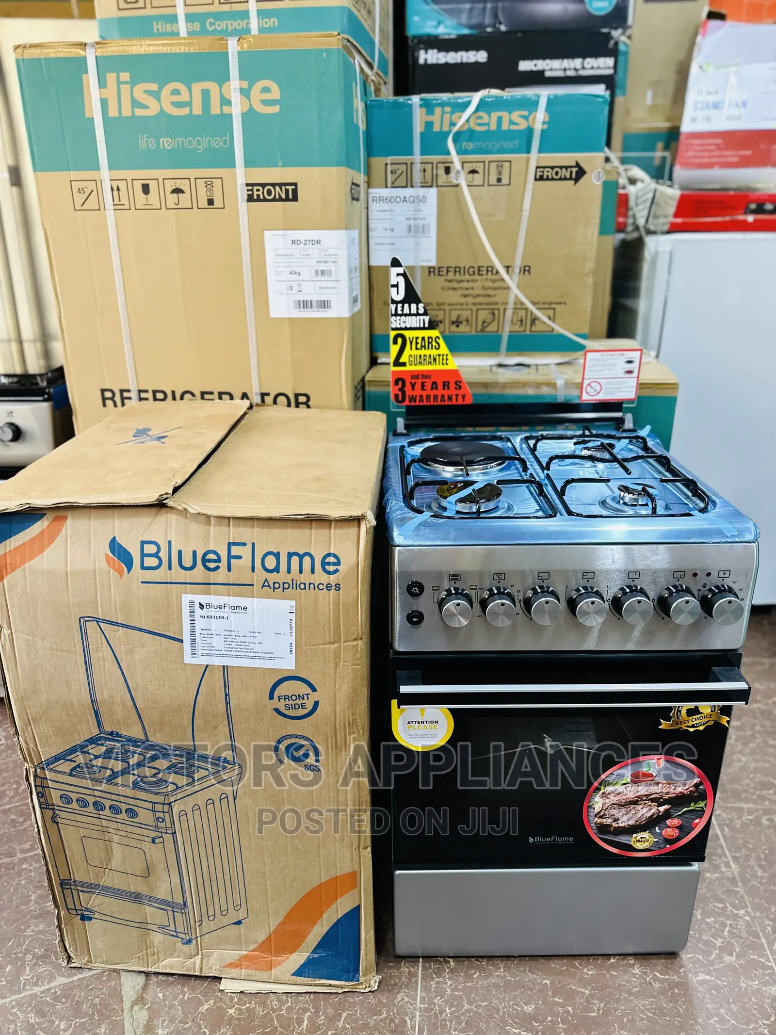 Blueflame Stainless Steel Cooker 3gas 1electric 50x60
