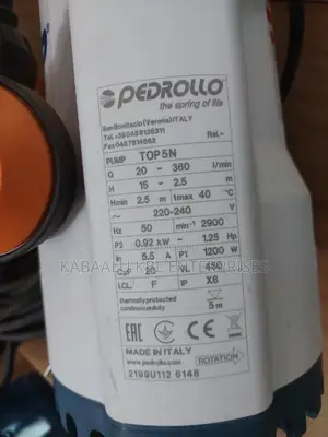 Pedrollo Top Multi 5 Submersible Water Pump for Fountains