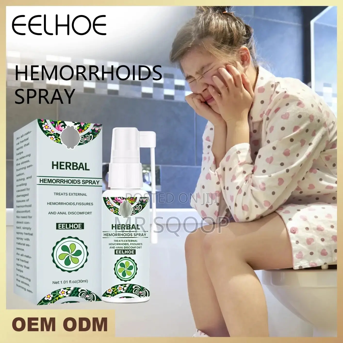 Herbal Hemorrhoids Spray for Piles, Anal Fissures Itching Relief