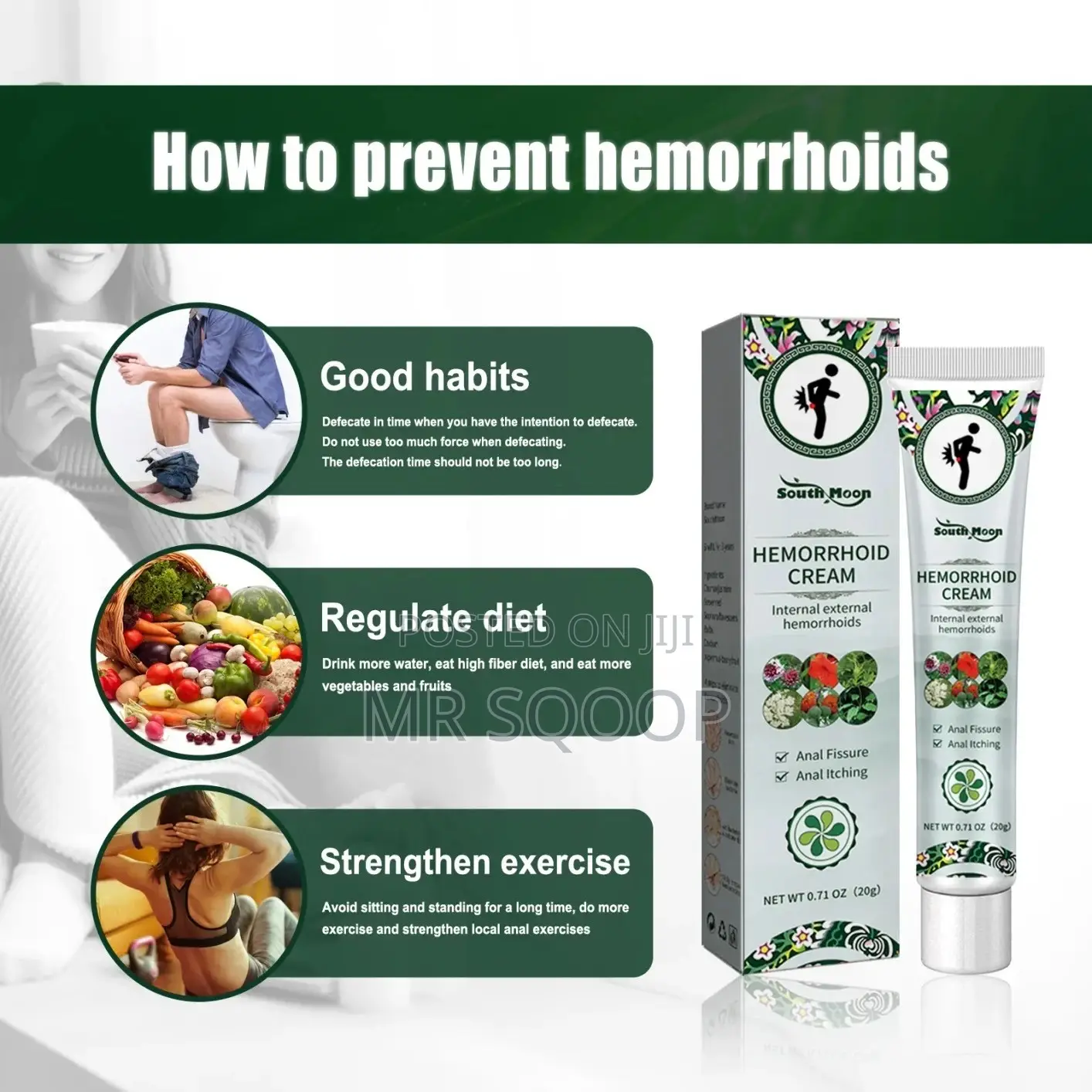 South Moon Hemorrhoid Cream – Fast Relief Piles Treatment 20g