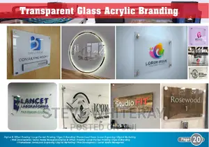 Office Transparent Wall Logo, and Acrylic