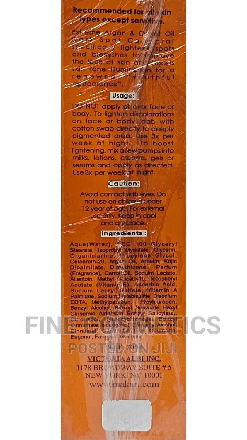 Original Makari Extreme Intense Argan+Carrot Oil Skin Toning