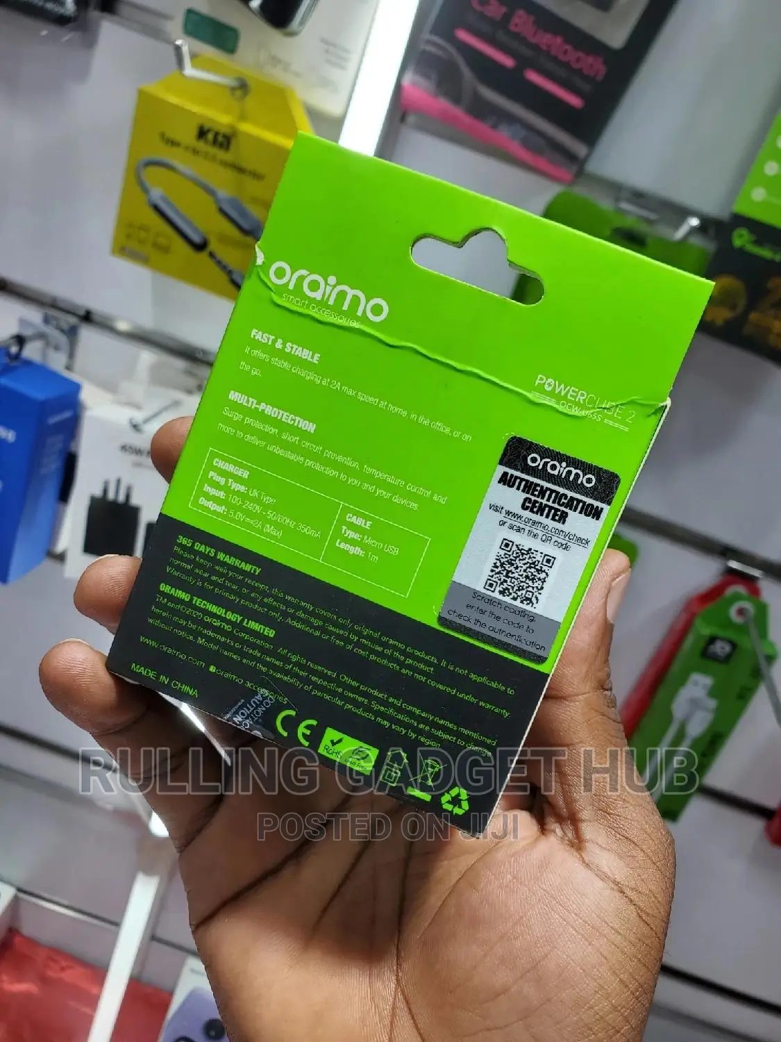 ORAIMO 2A Fast Charging Smart Phone Charger.