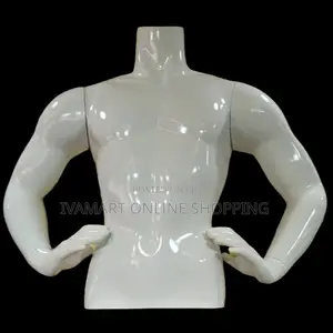 Half Top Male Dummy With Hands - Fiber