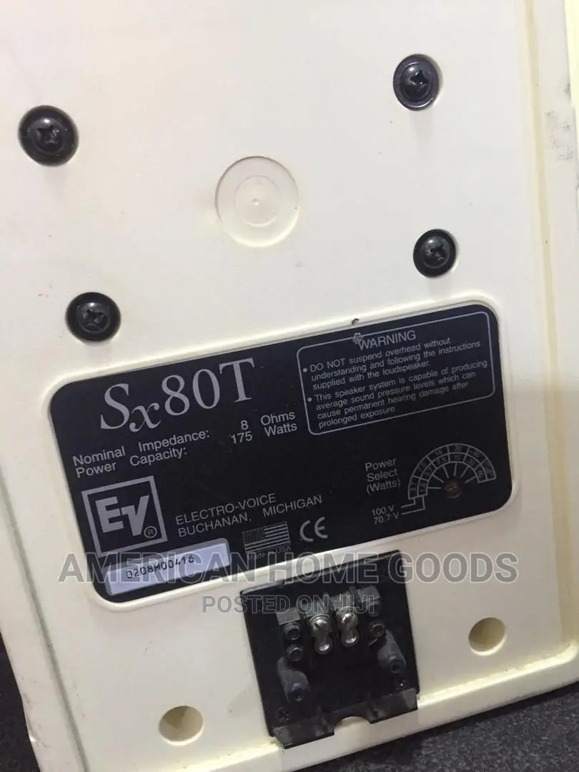Pair of Electro-Voice Sx80t 175W Loud Speakers for Any Music