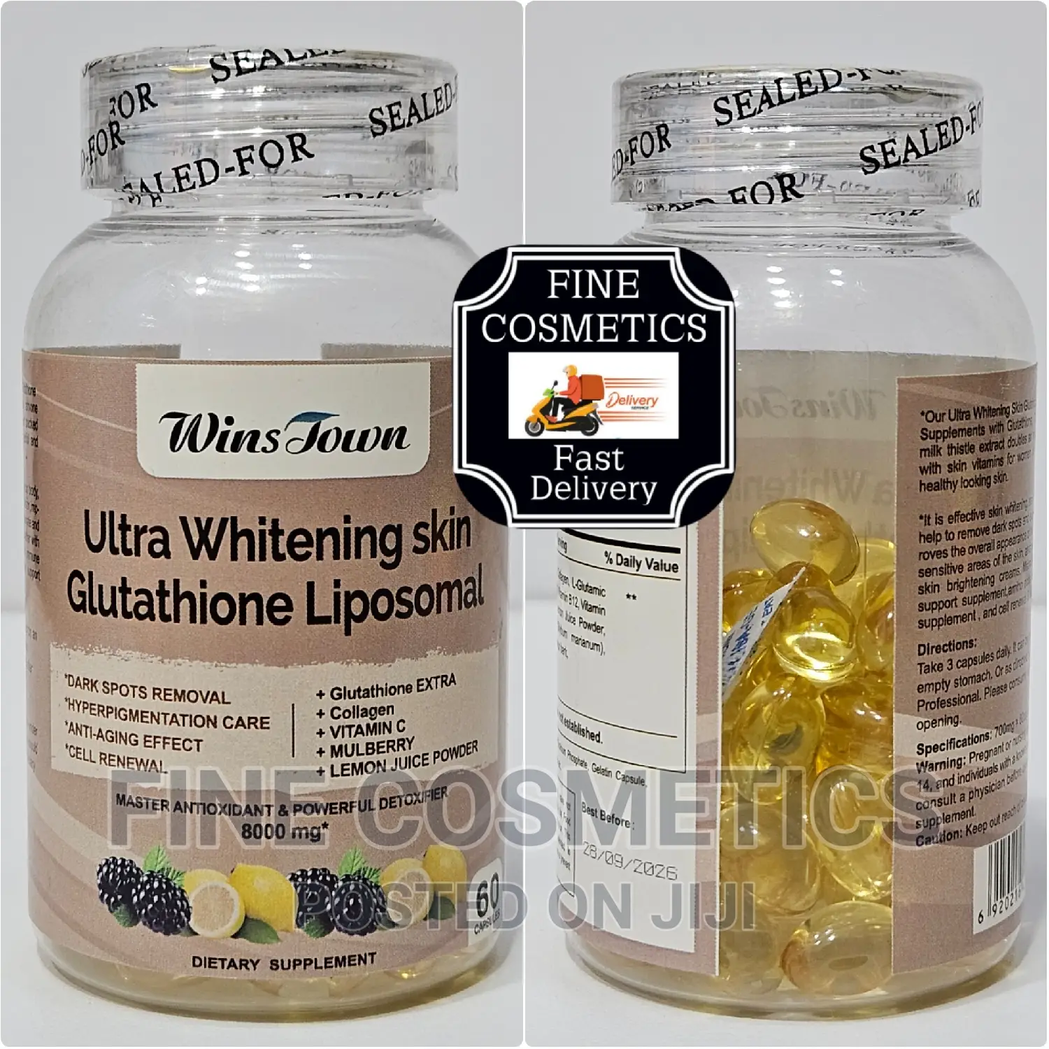 Ultra Skin Whitening Liposomal Glutathione + Collagen 60caps