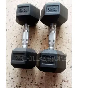 Photo - 10kg Black Dumbbells.