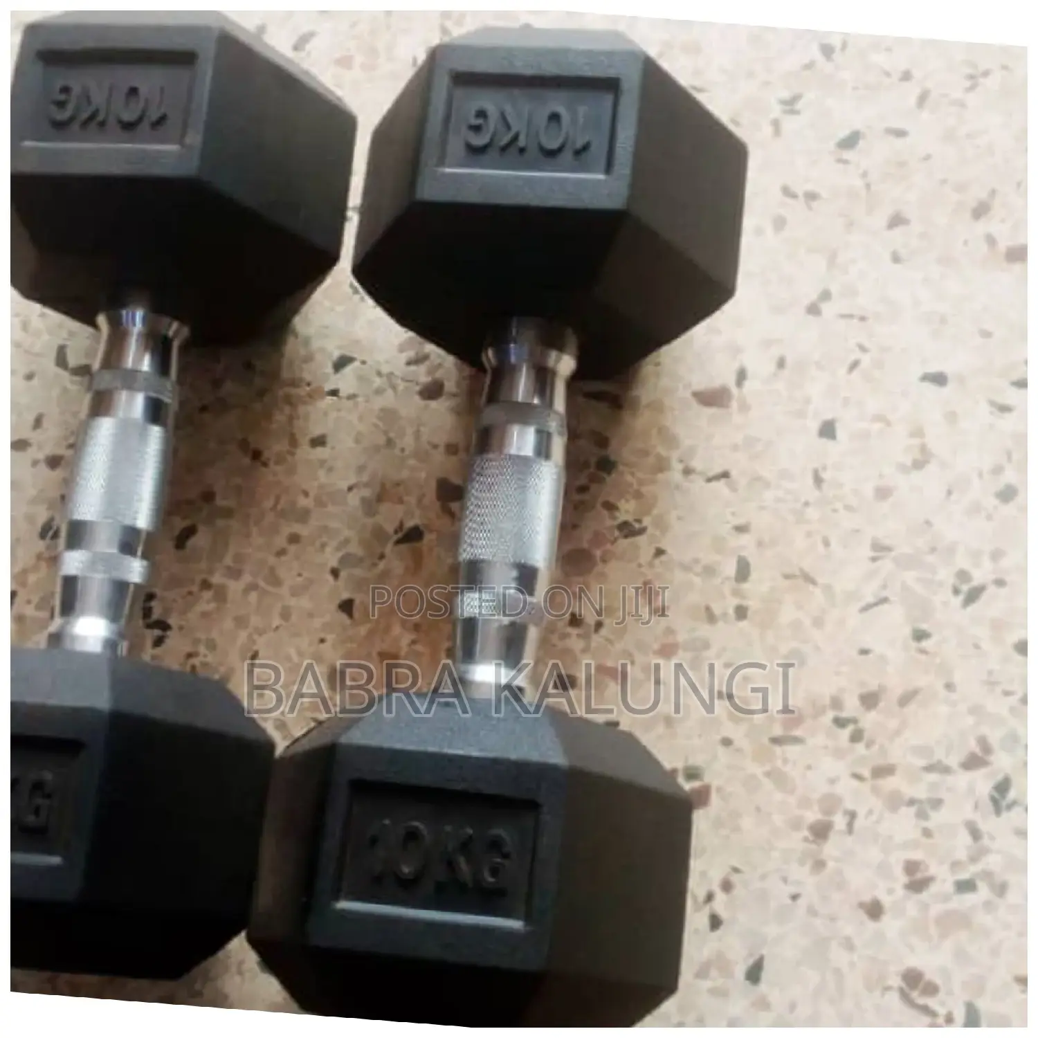 10kg Black Dumbbells