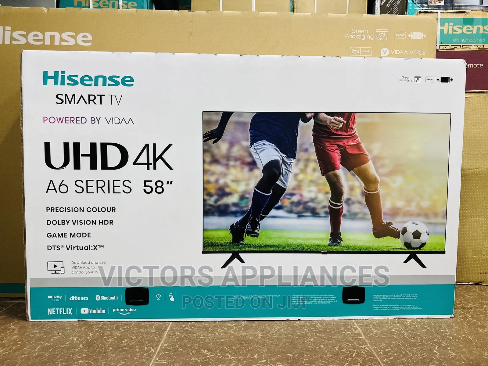 Hisense 58inches UHD Smart Tv Powered by VIDAA