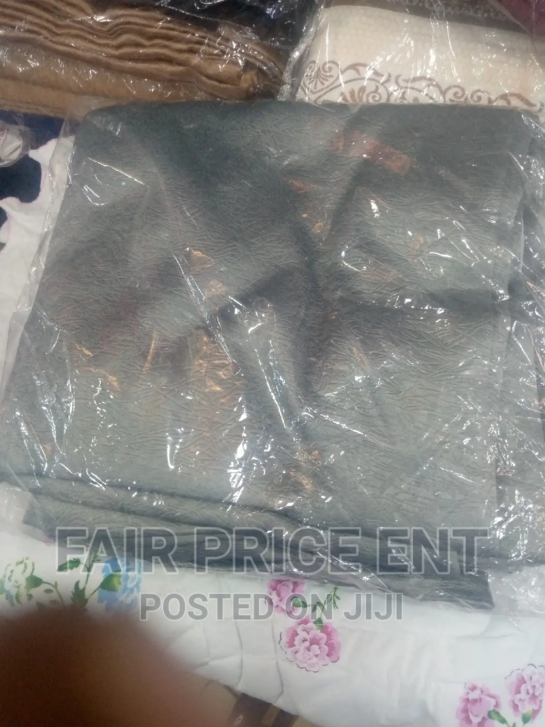 Plain Ring Curtains With Net Inside.3 Metres.( Gray)