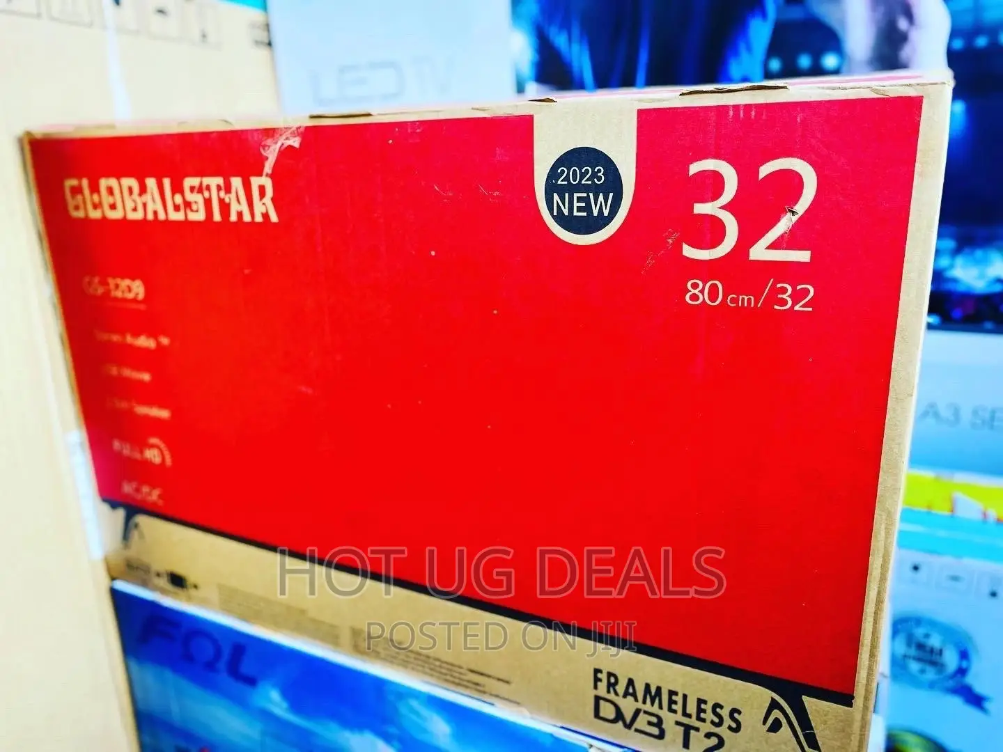 Global Star 32 Inch FRAMELESS HD Digital LED TV - Black