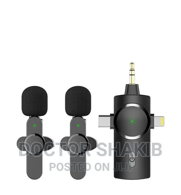 3-in-1 Wireless Lavalier Mini Microphone