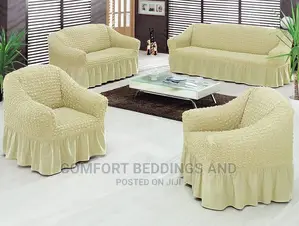 Turkish Elastic Sofa Covers Cream