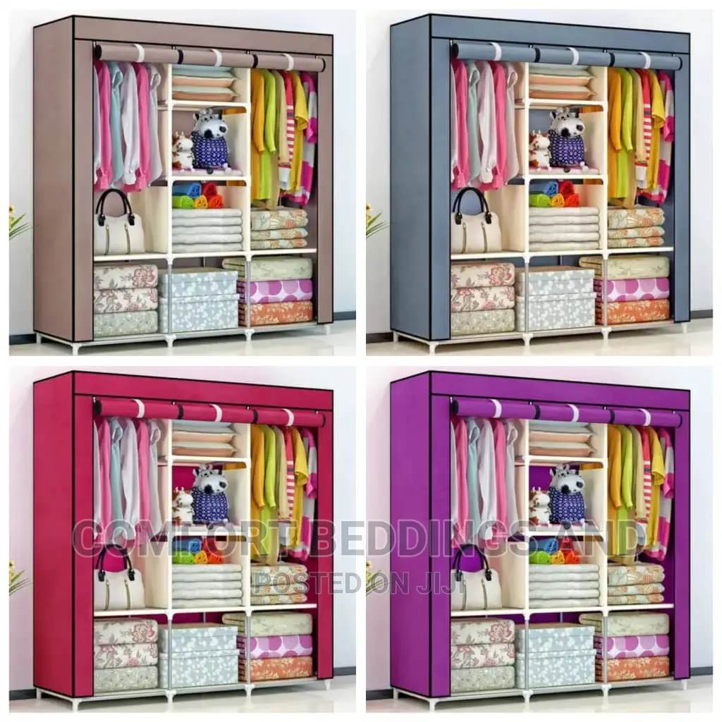Three Column Metallic Closet
