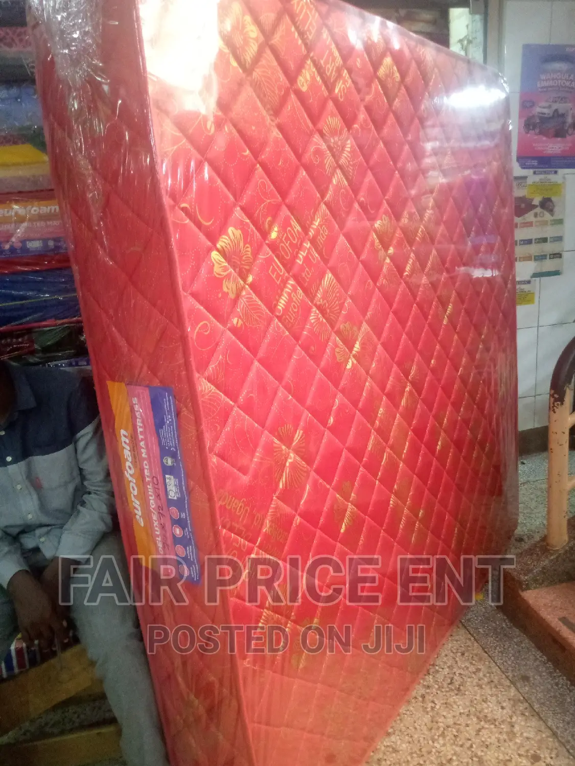 Eurofoam Quilted Density.6x6x10inches.( Red)