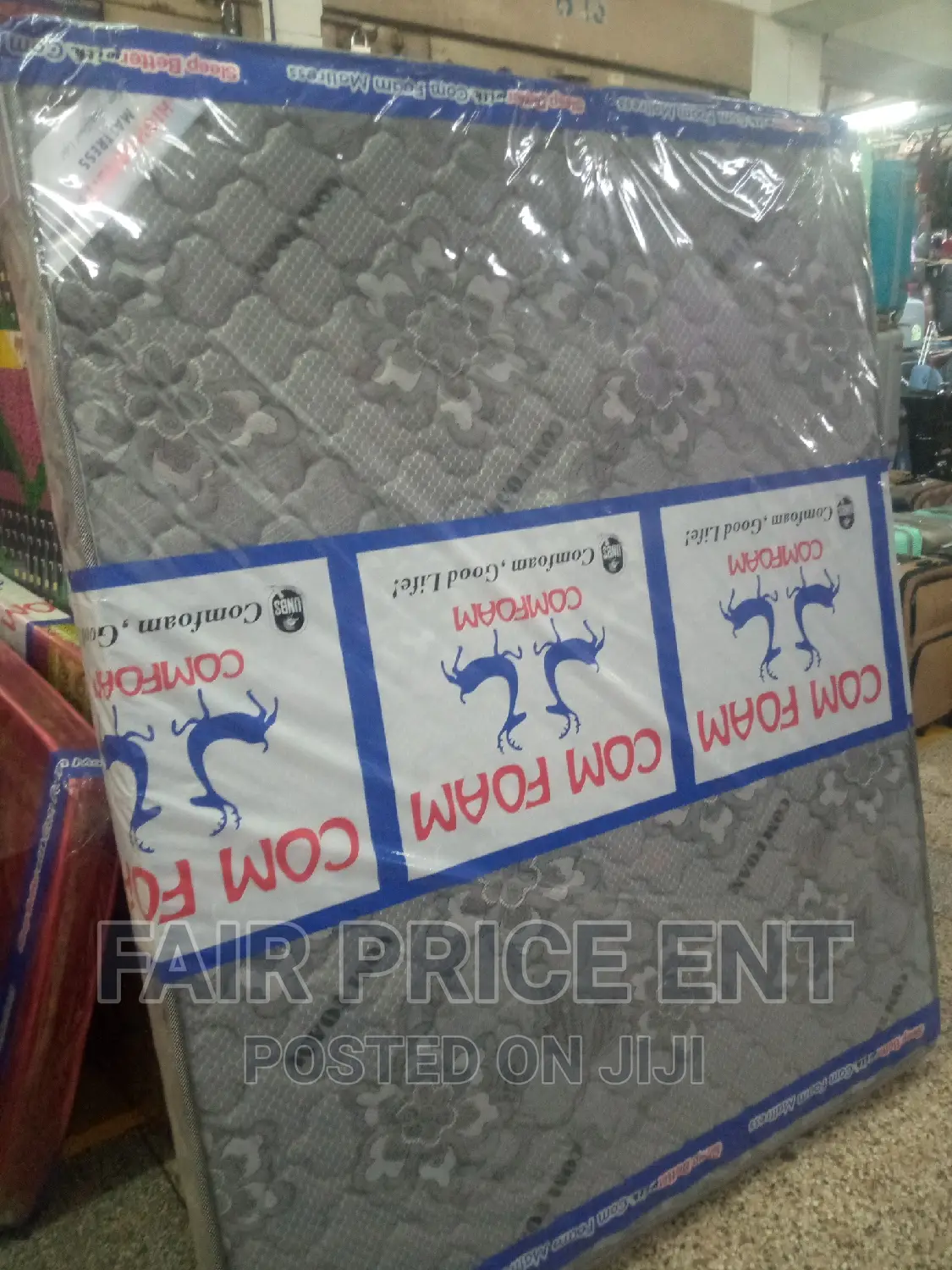 High Density Mattress.6x6x6inches.( Gray)
