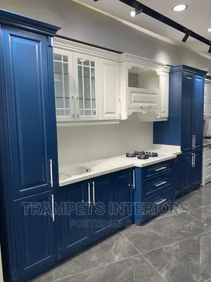Kitchen Cabinets Blue and White Cabinets Call