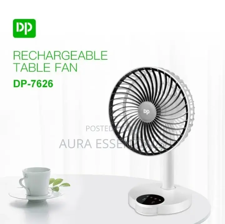 Dp Rechargeable Table Fan With Light