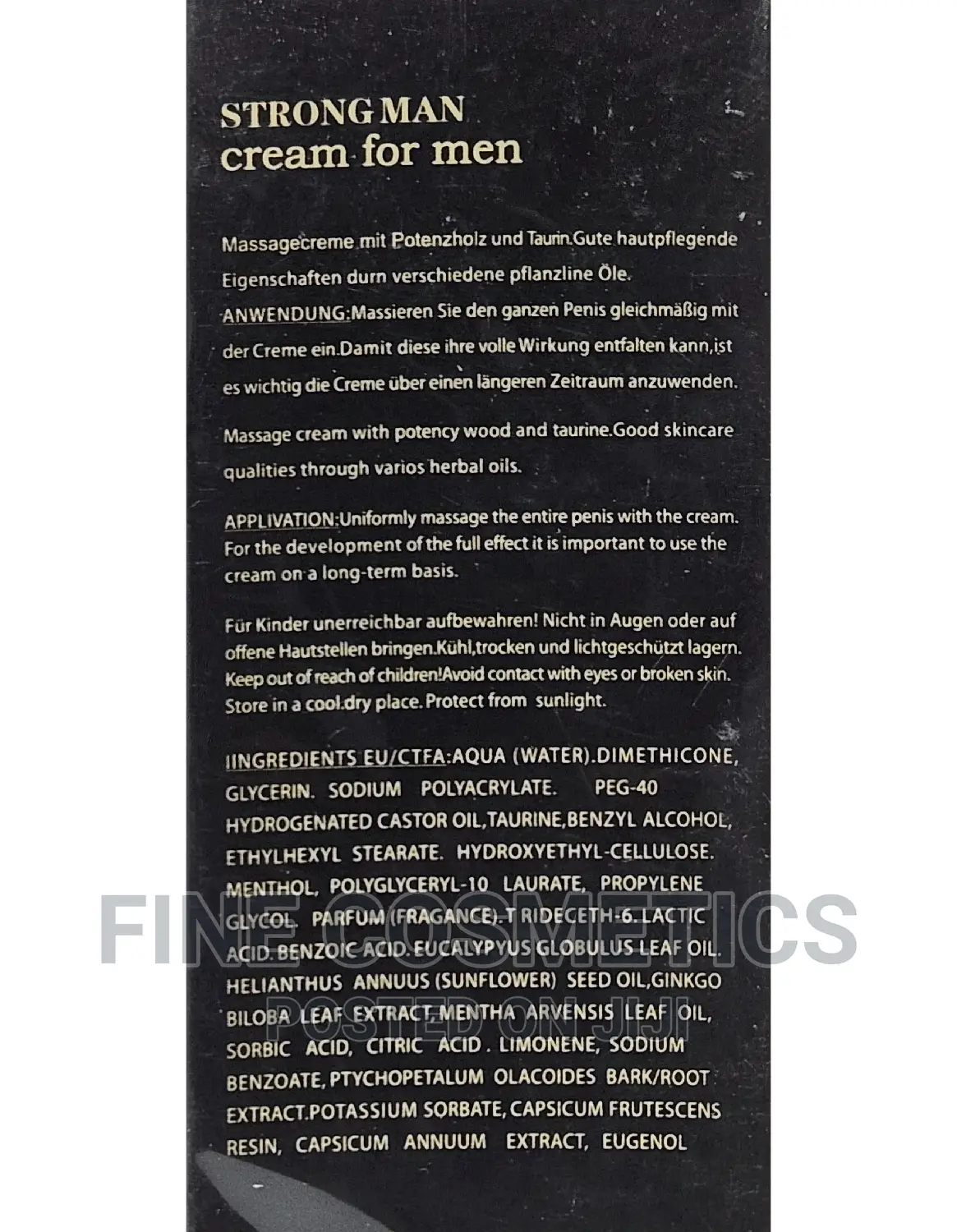 Original STRONG MAN XXL Special Male Enlargement Gel (Pen*S)