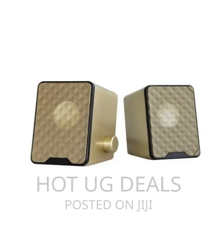 USB Speakers for Laptops and Desktops - Gold