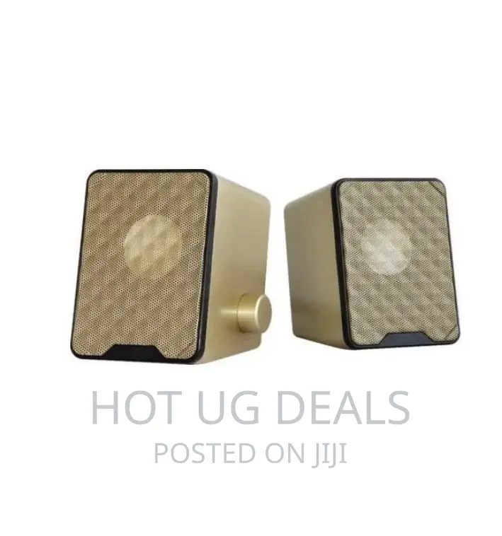 USB Speakers for Laptops and Desktops - Gold