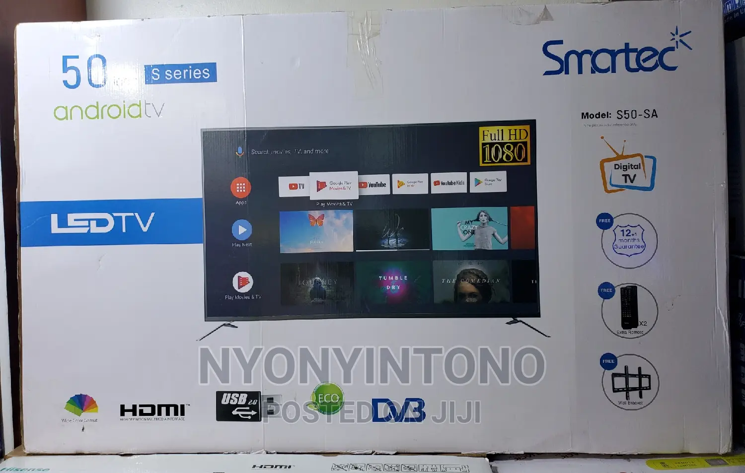 50" Smartec Smart Android Frameless Tv With Free to Air