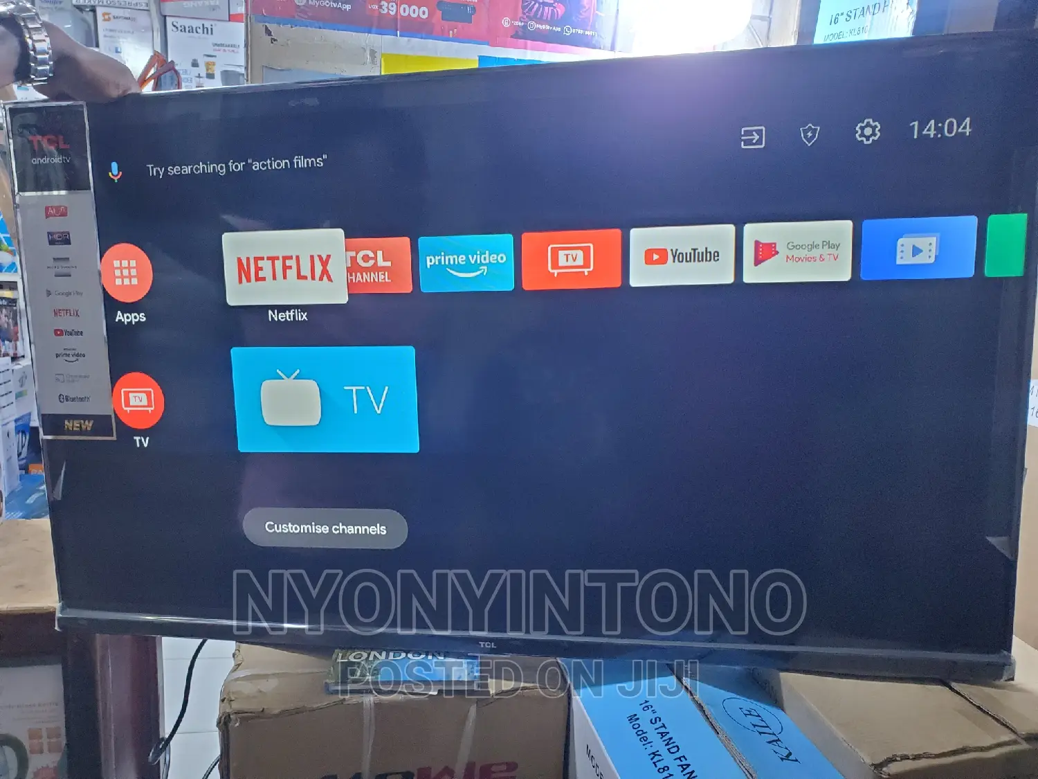 43" TCL Smart Android Frameless Tv With Bluetooth