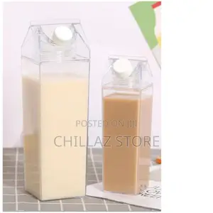Transparent Carton Milk Bottles.