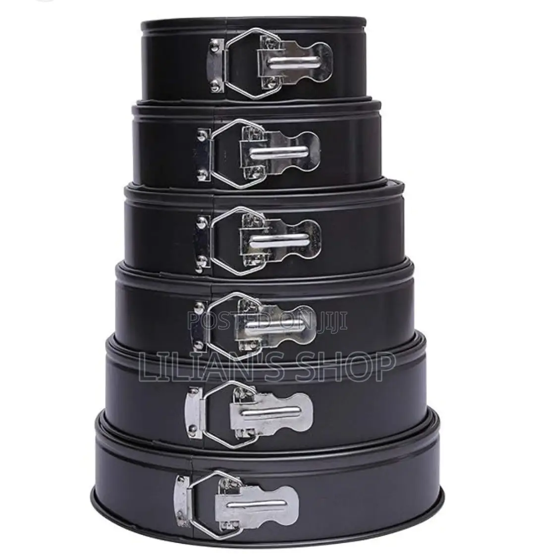 6 Pieces Leakproof Round Cake Moulding Pans