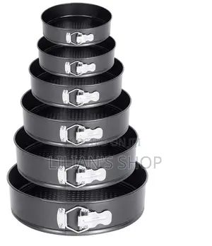 6 Pieces Leakproof Round Cake Moulding Pans