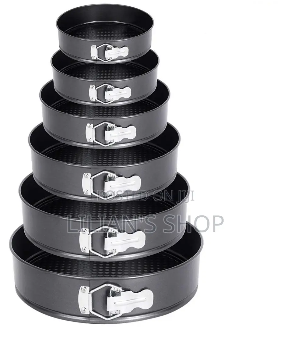 6 Pieces Leakproof Round Cake Moulding Pans