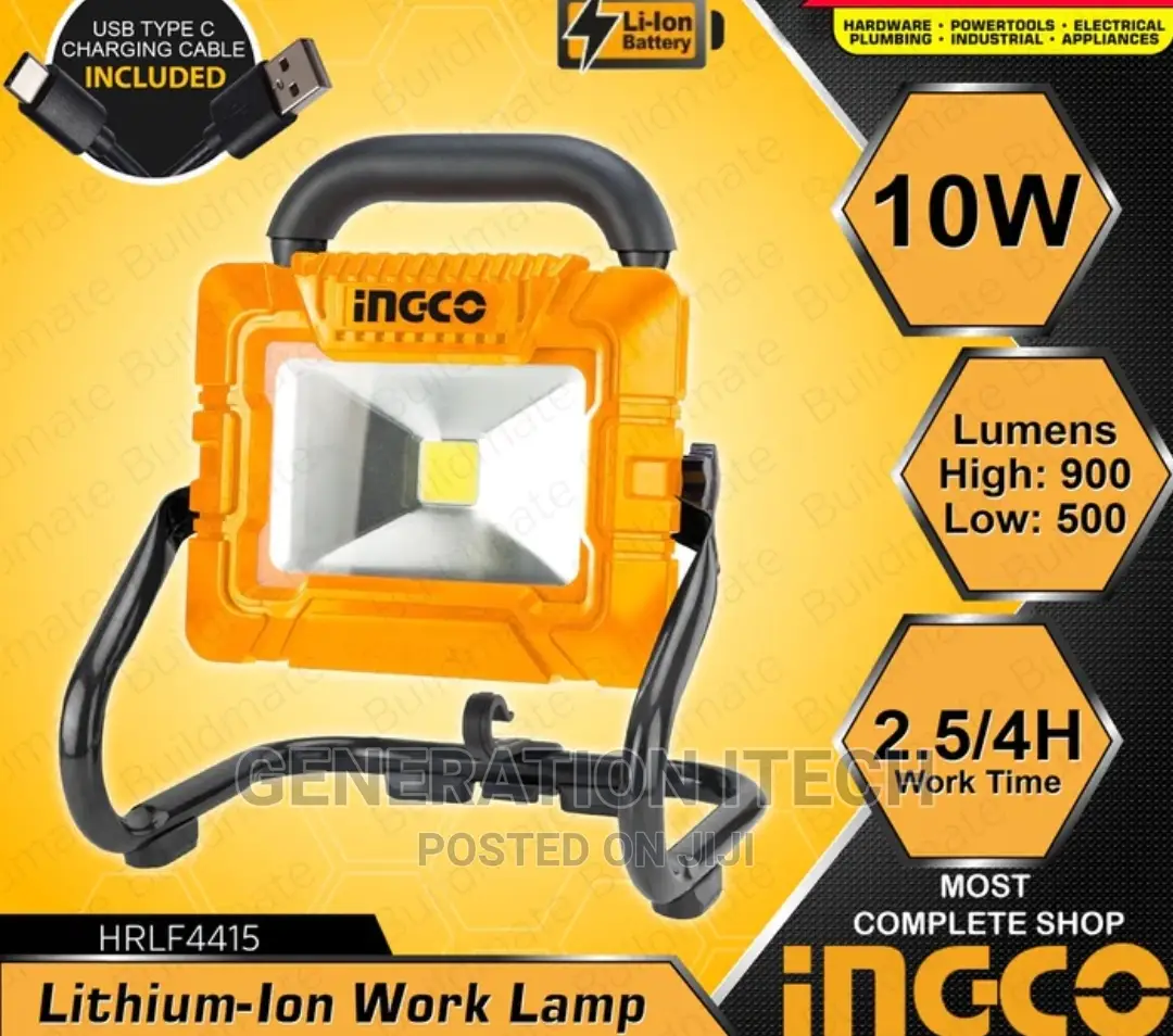Ingco Rechargeable Work Light - Lamp- 10 Watts