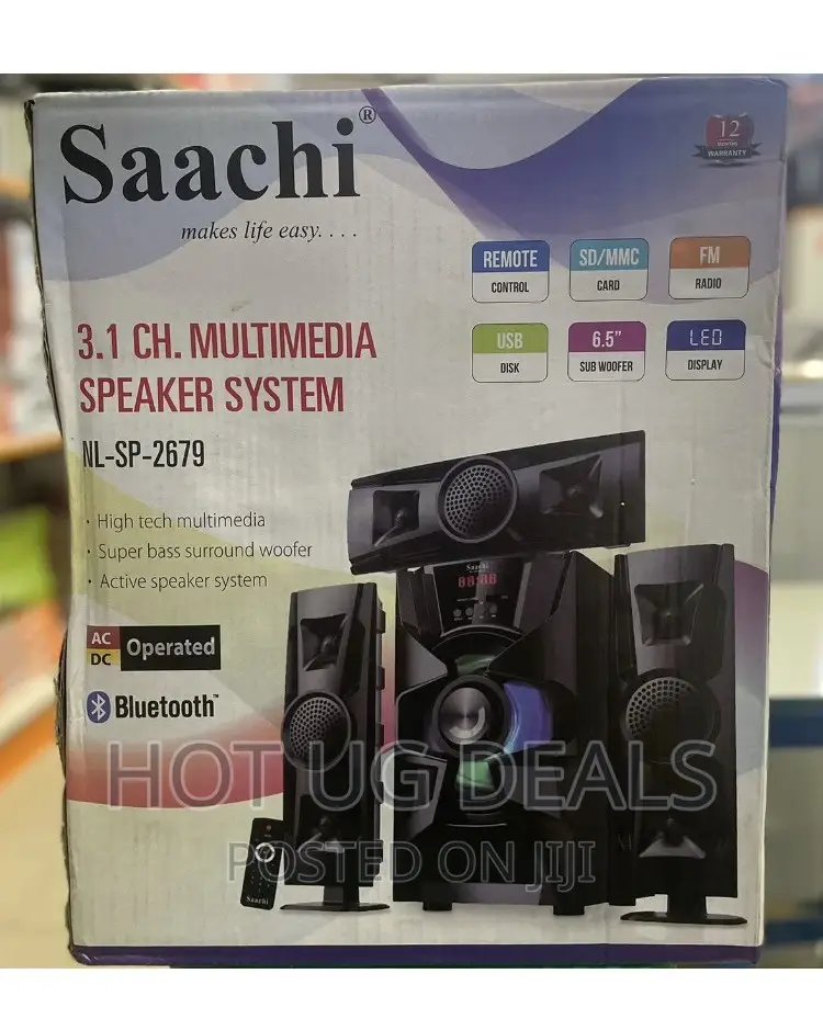 Saachi 3.1 2678 FM/SD Multi-Media Bluetooth Speaker - Black