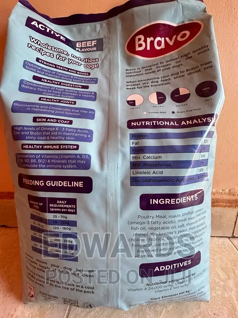 Dog Food Bravo Beef