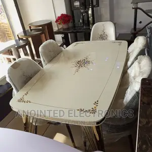 Dining Set 6 Seaters Marble White Table