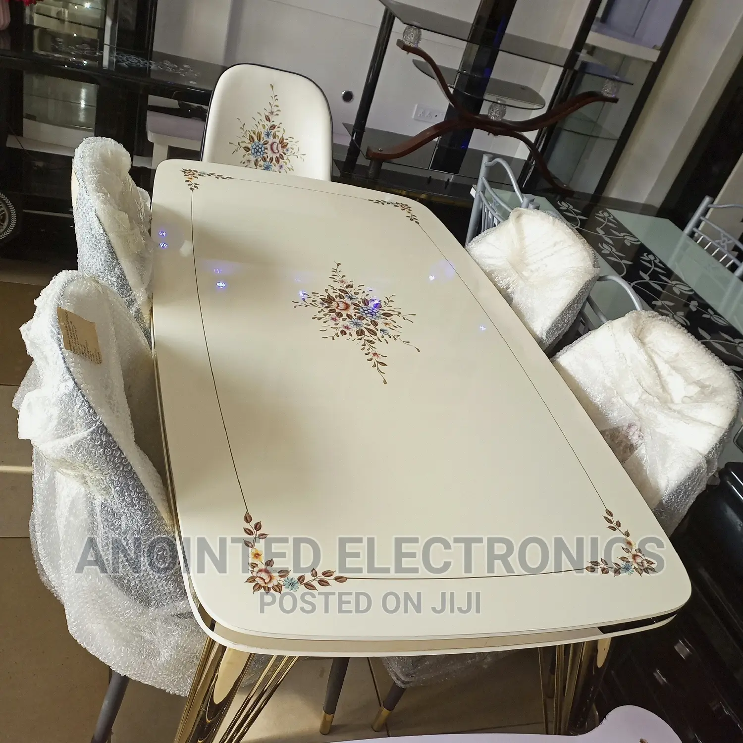 Dining Set 6 Seaters Marble White Table