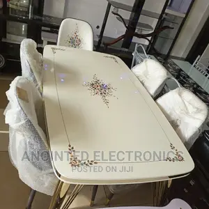 Dining Set 6 Seaters Marble White Table